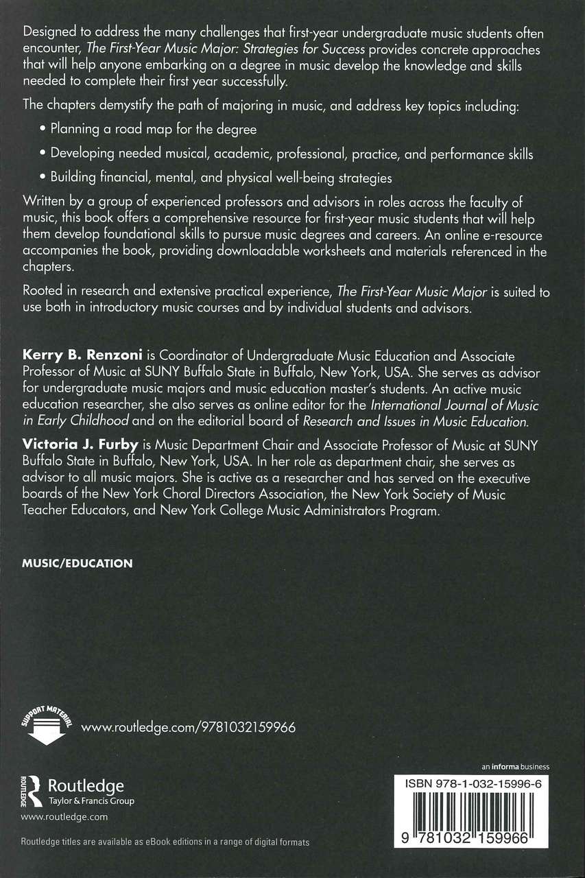 Renzoni, First-Year Music Major (paper) (Routledge)