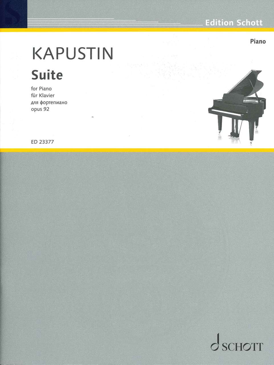 Kapustin, Suite op. 92 (1999) (Schott)