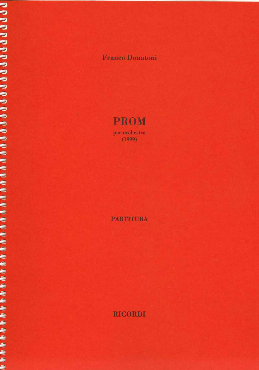 Donatoni, Prom, per orchestra (1999) (Ricordi)