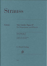 Strauss,R., 4 Lieder op. 27 (Low) [G] (Henle)