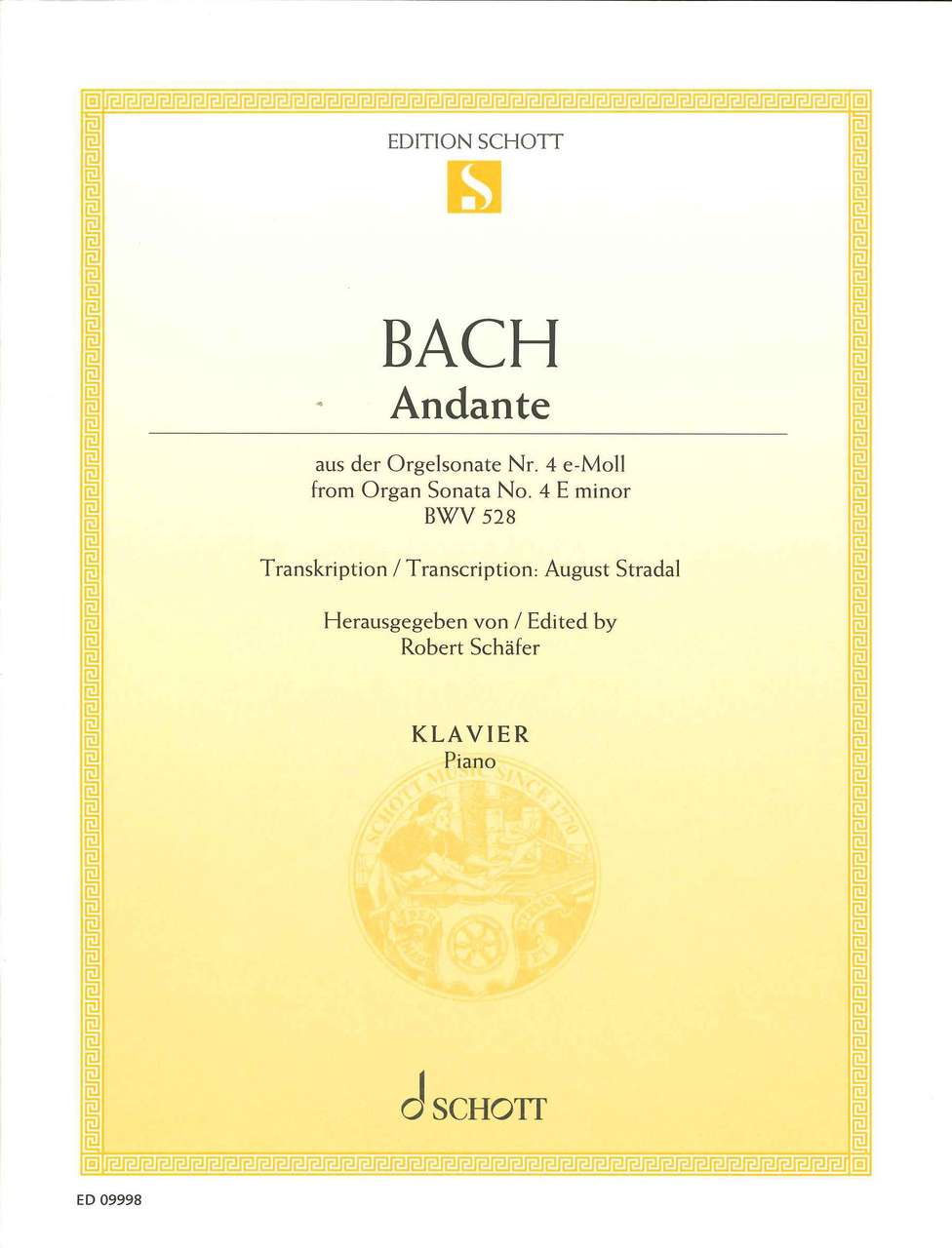 Bach, Sonata BWV 528, Andante (Stradal) (Schott)