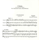 Bartok, 5 Stucke (3Cl) (Ebenos)