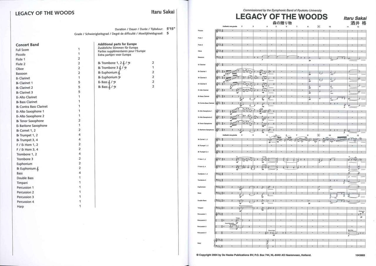Sakai, Legacy of the Woods (De Haske)