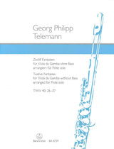 Telemann, 12 Fantasien fur VdG. arr. Fl (Barenreiter)