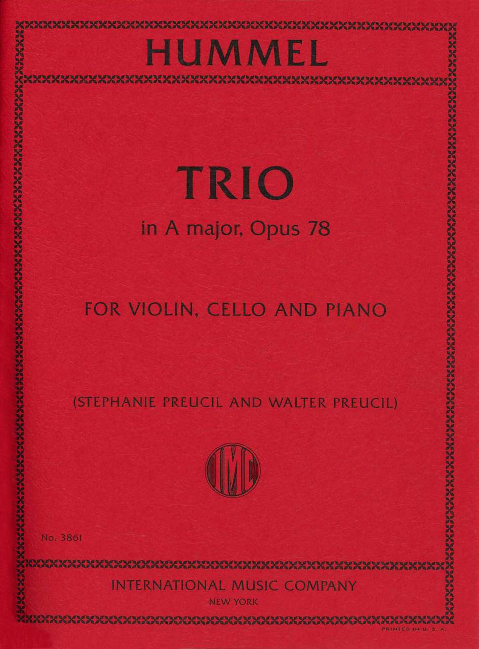 Hummel, Trio op. 78 in A (IMC)