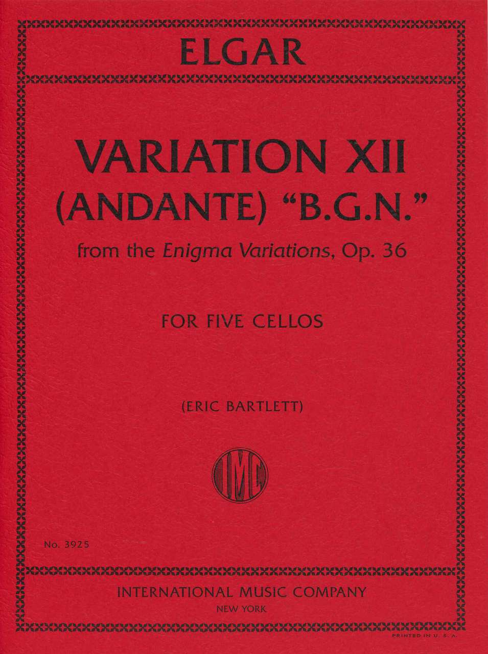 Elgar, Variation XII 'B.G.N.' (5Vc) (IMC)