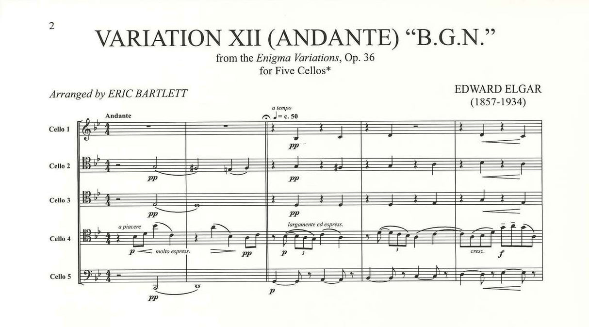 Elgar, Variation XII 'B.G.N.' (5Vc) (IMC)