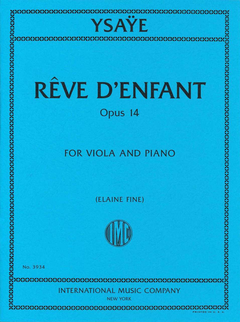 Ysaye, Reve d'enfant op. 14 (Va,Pf) (IMC)