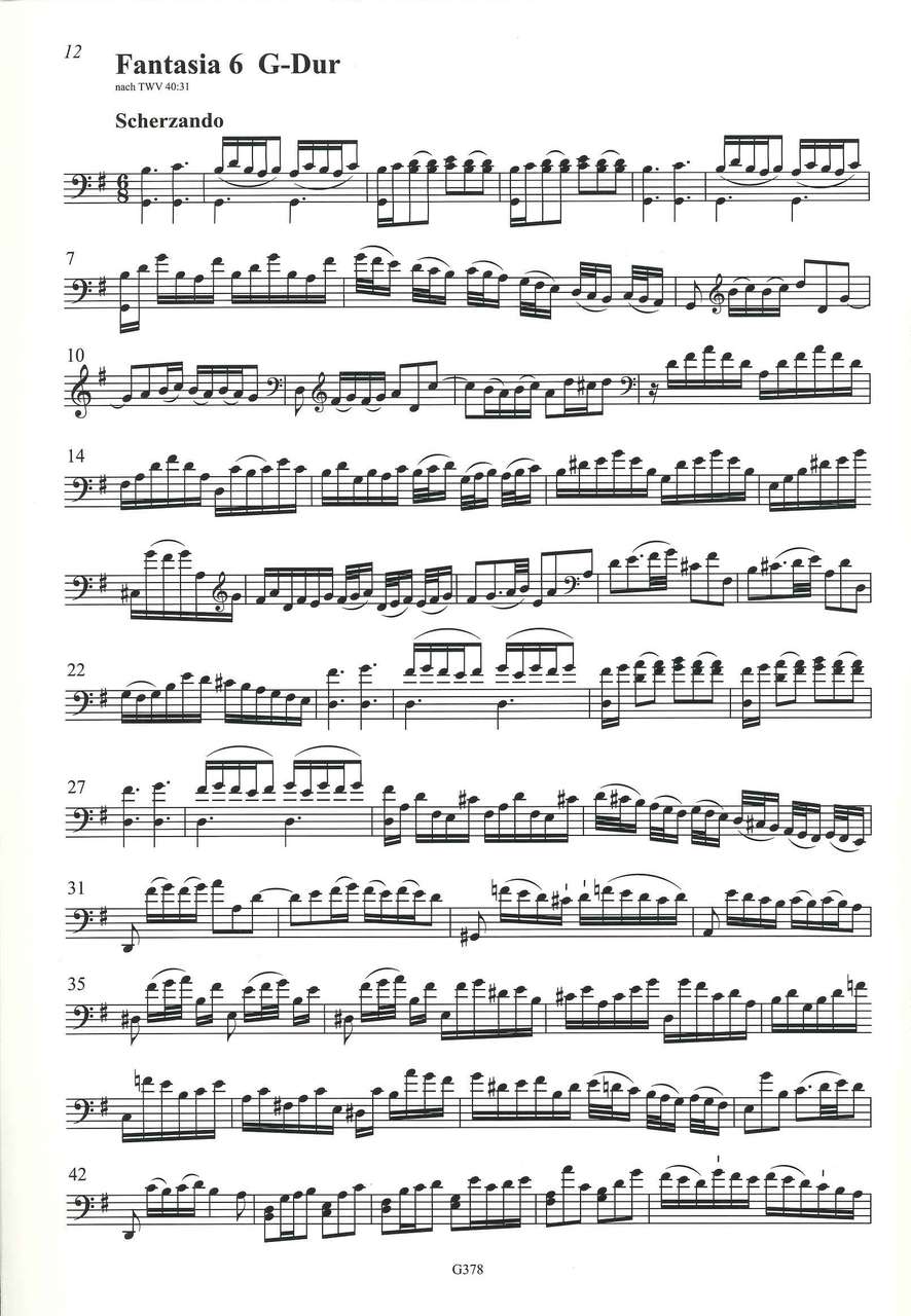 Telemann, 12 Fantasien TWV 40/26-37 (Guntersberg/Walhall)