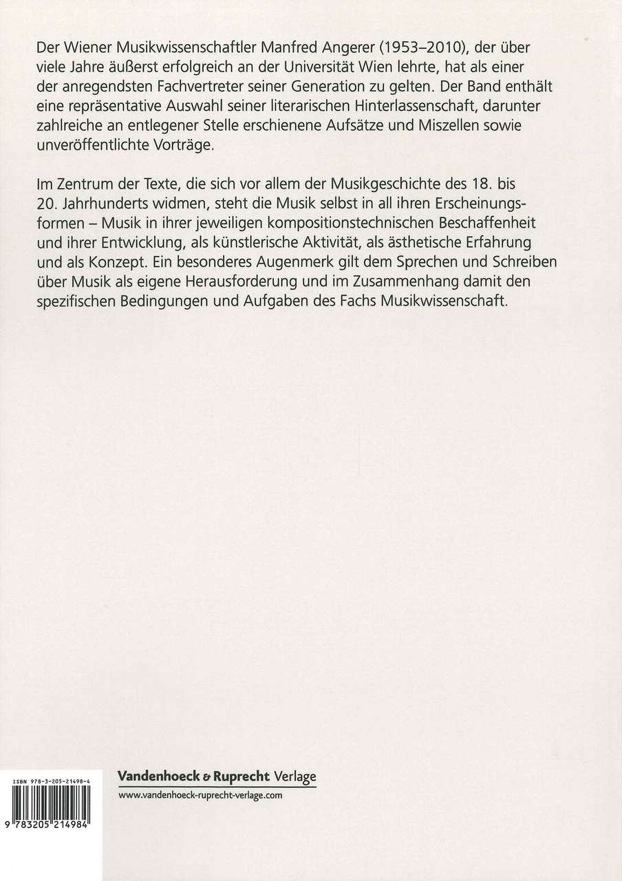 Grassl,/Kapp, Manfred Angerer - Gesammel (Bohlau)