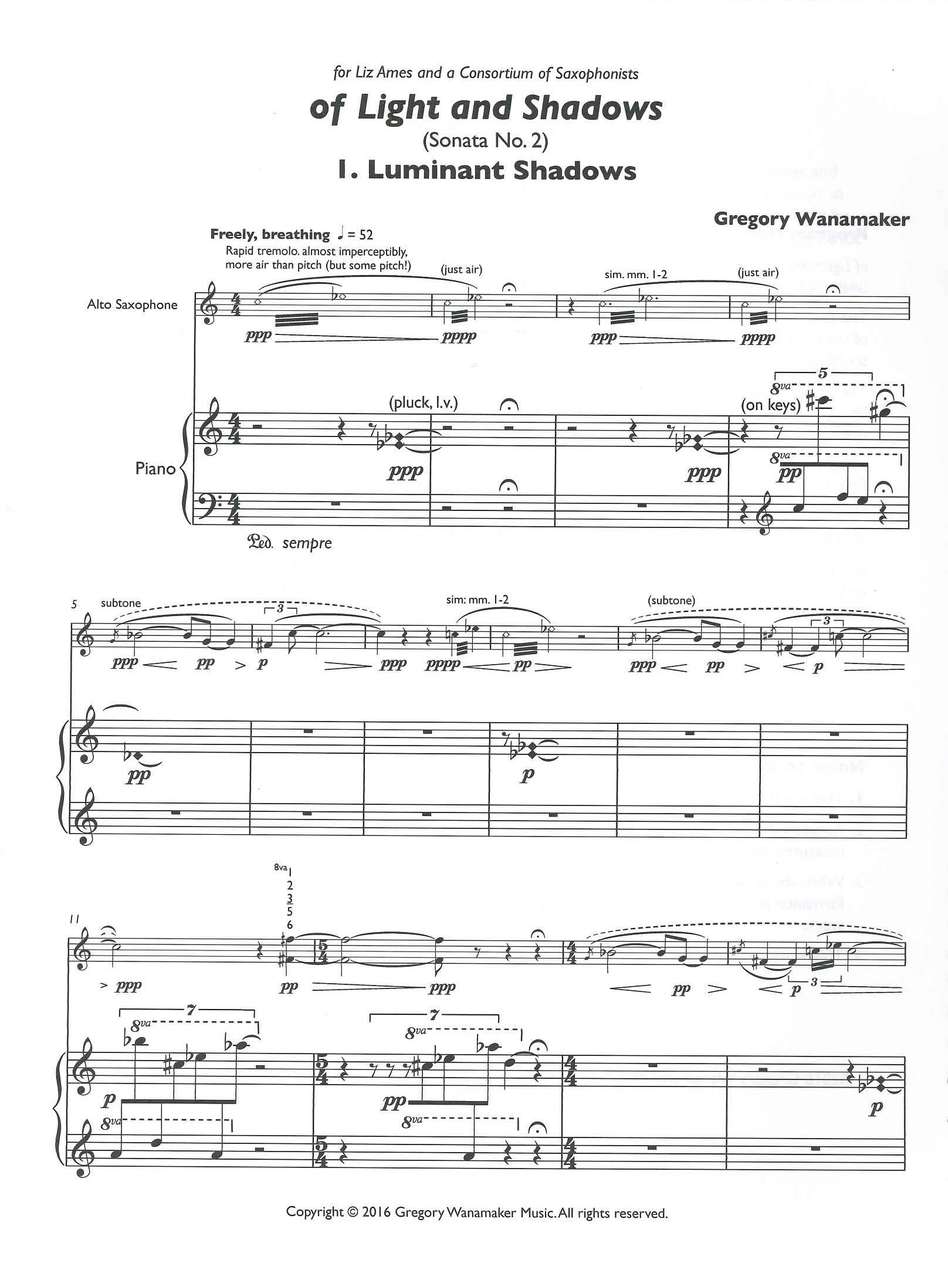 Wanamaker, Of Light and Shadows (ASax,Pf (Gregory Wanamaker)