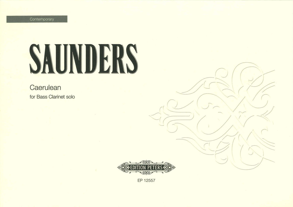 Saunders, Caerulean, for Solo Bass Cl. (Peters)