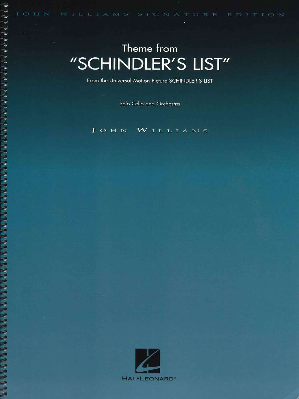Williams, Schindler's List, Theme(Score) (Hal Leonard)