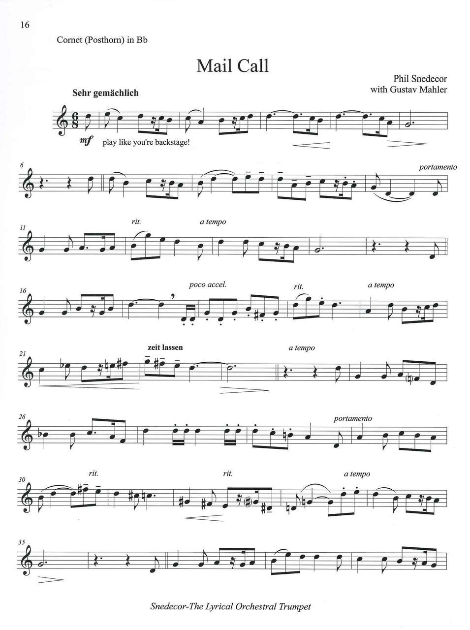 Snedecor, Lyrical Orchestral Trumpet (PAS Music)