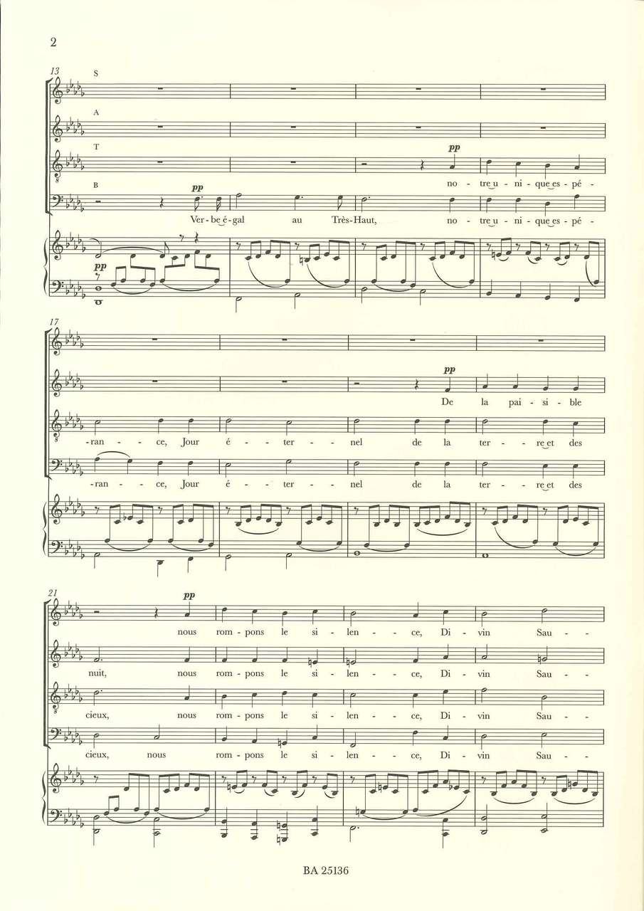 Faure, Cantique de Jean Racine op. 11 (Barenreiter)
