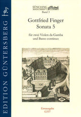 Finger, Sonata 5 (2VdG,Bc) (Walhall)