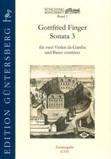 Finger, Sonata 3 (2VdG,Bc) (Guntersberg/Walhall)