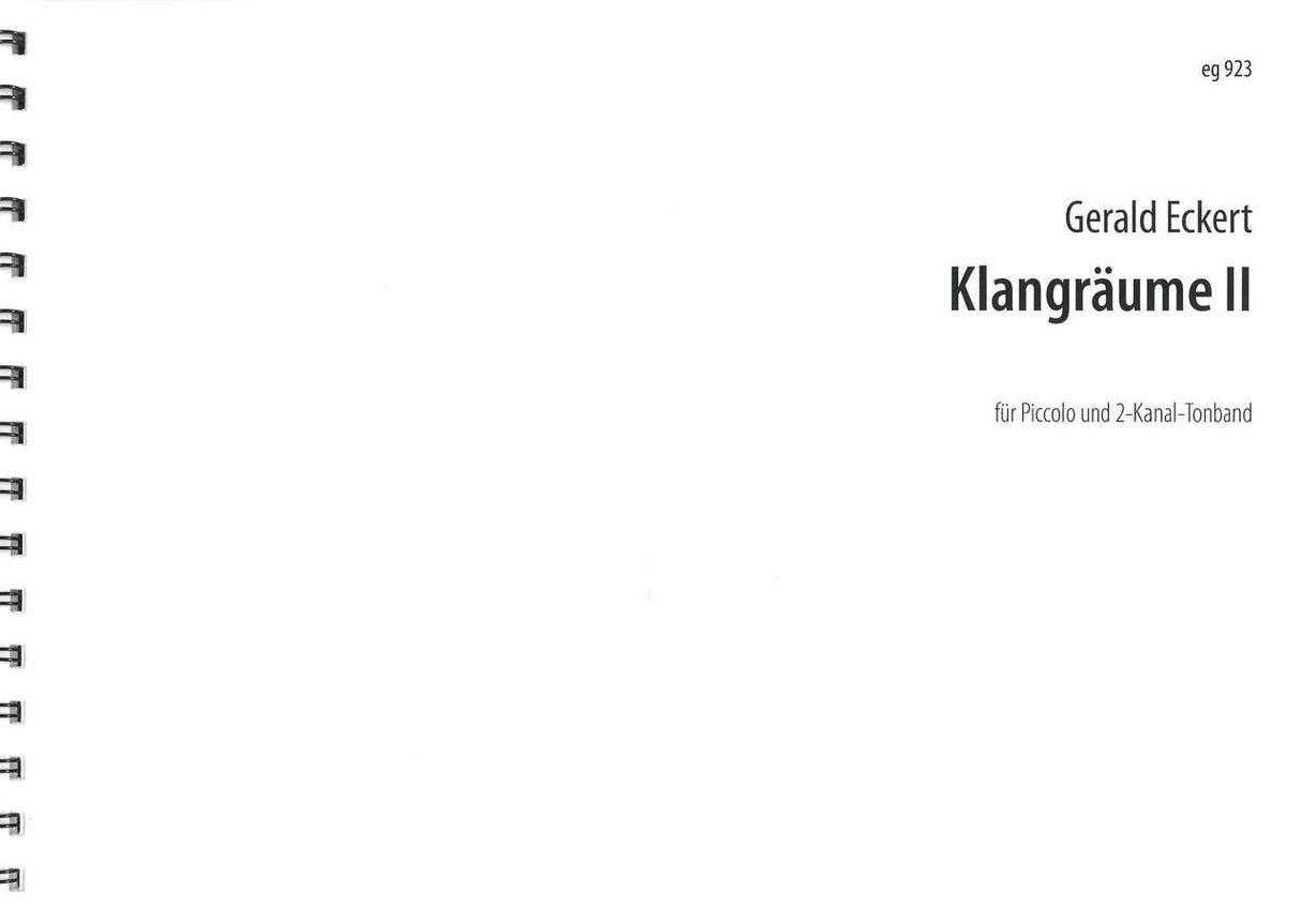 Eckert, Klangraume Il (Picc,CD) (Gravis)