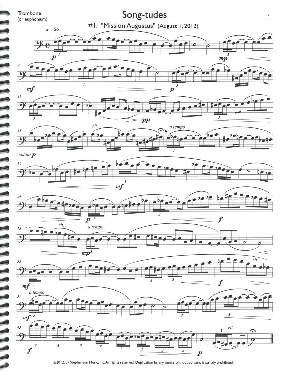 Stephenson, Song-tudes: 31 Lyric Etudes (Stephenson Music)