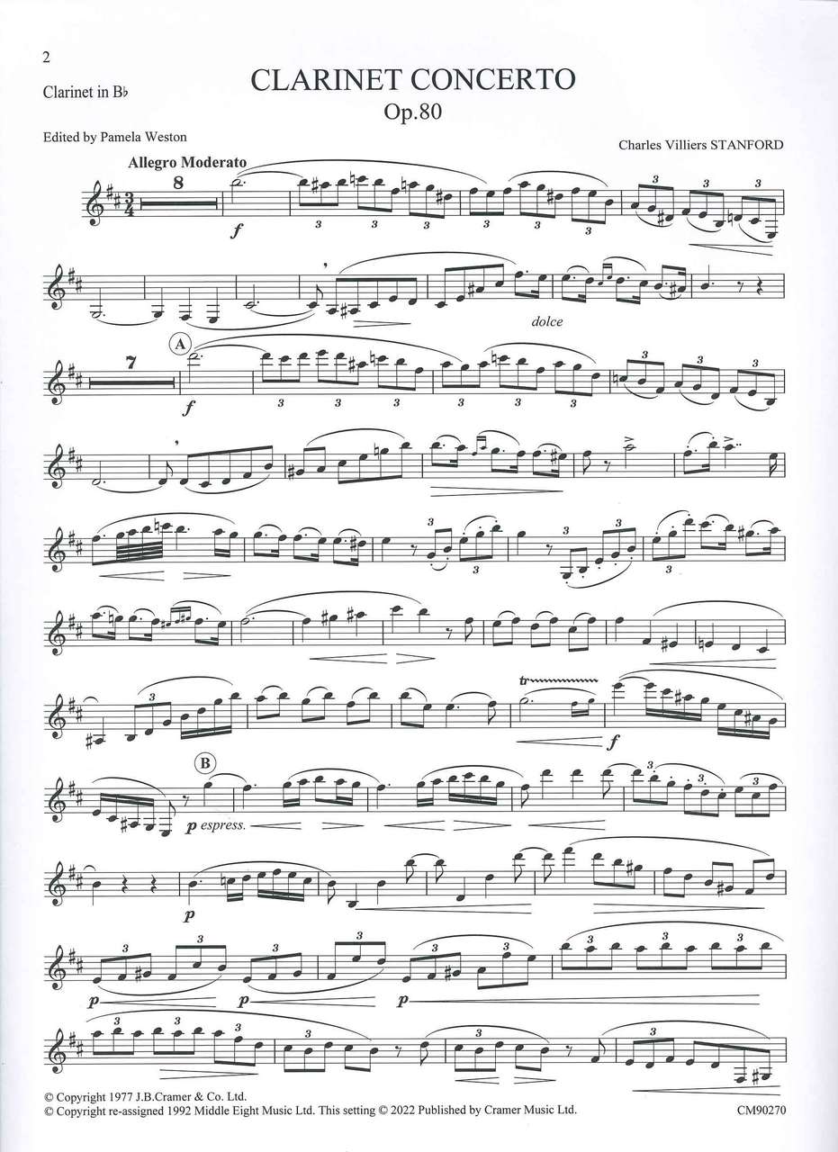 Stanford, Concerto op. 80 (Cramer Music)
