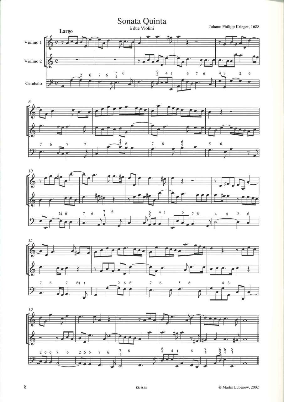 Krieger, 12 Triosonaten, 2: 4-6 (Musiche Varie/Martin Lubenow)
