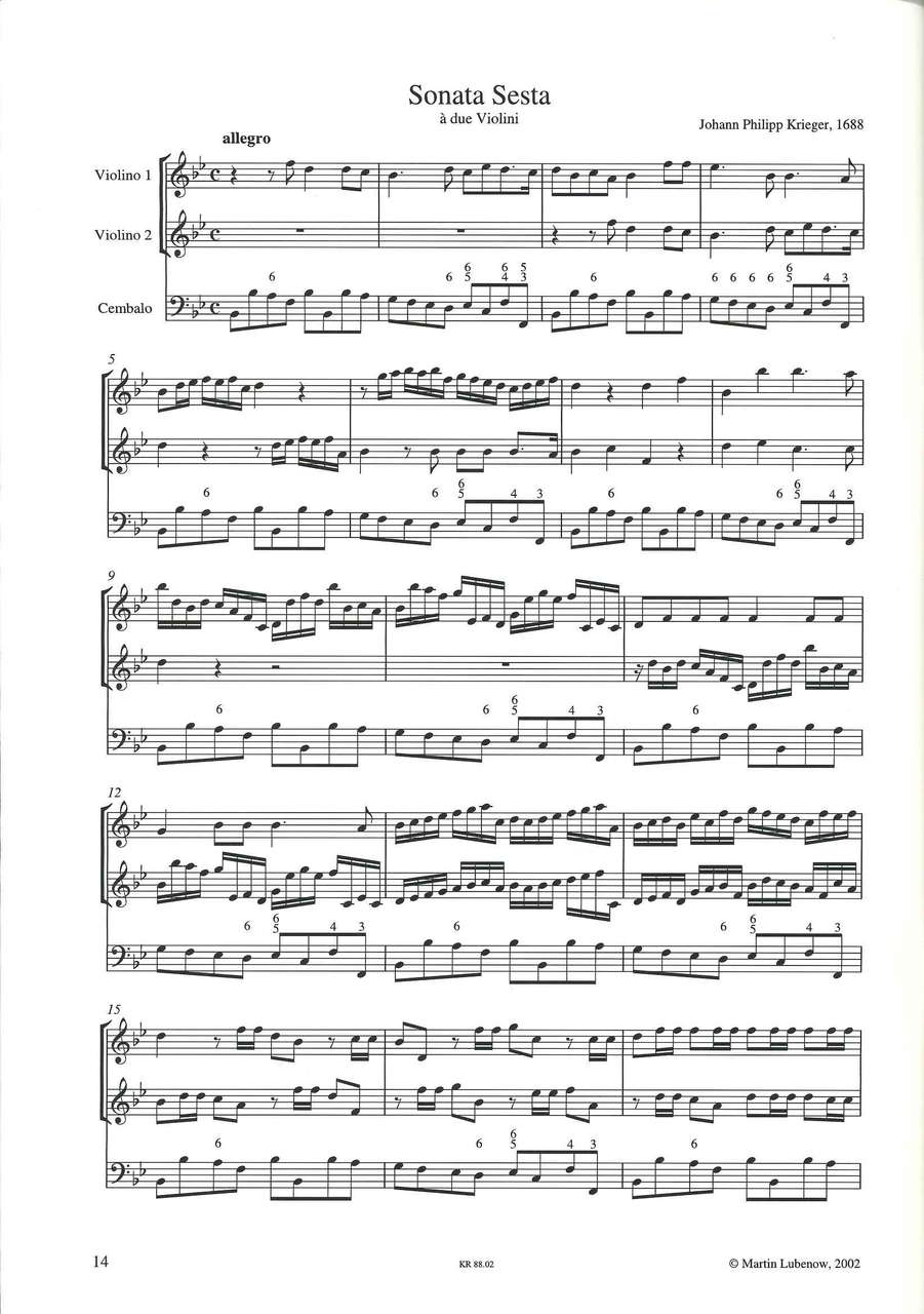 Krieger, 12 Triosonaten, 2: 4-6 (Musiche Varie/Martin Lubenow)