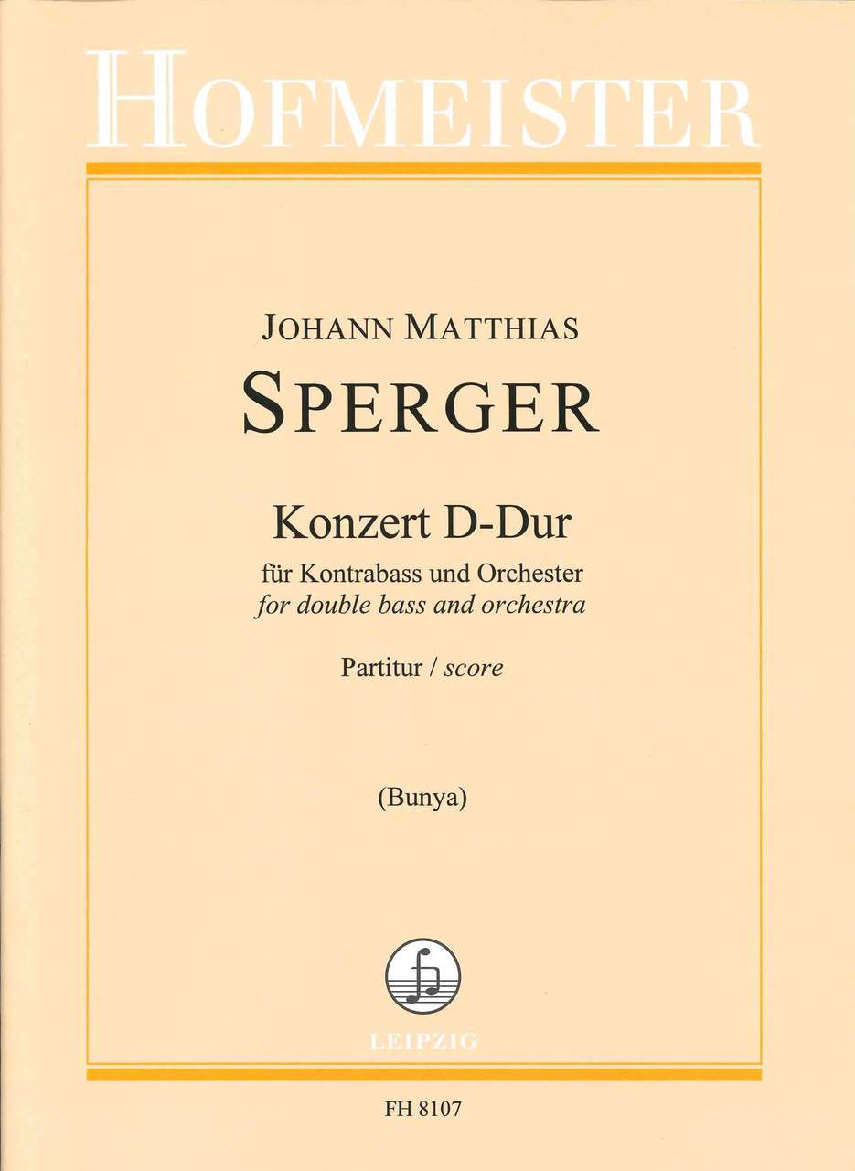 Sperger, Concerto for Contrabass No. 15 (Hofmeister)
