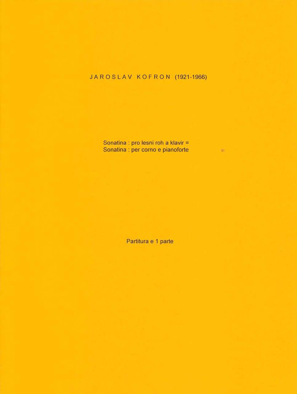 Kofron, Sonatina (1952) (Noten Roehr)