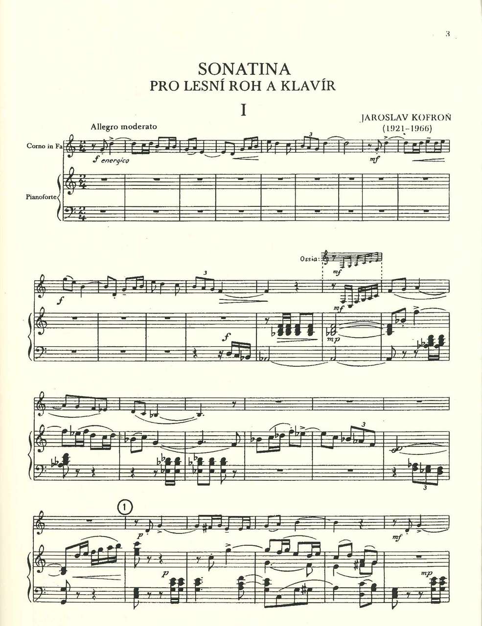 Kofron, Sonatina (1952) (Noten Roehr)