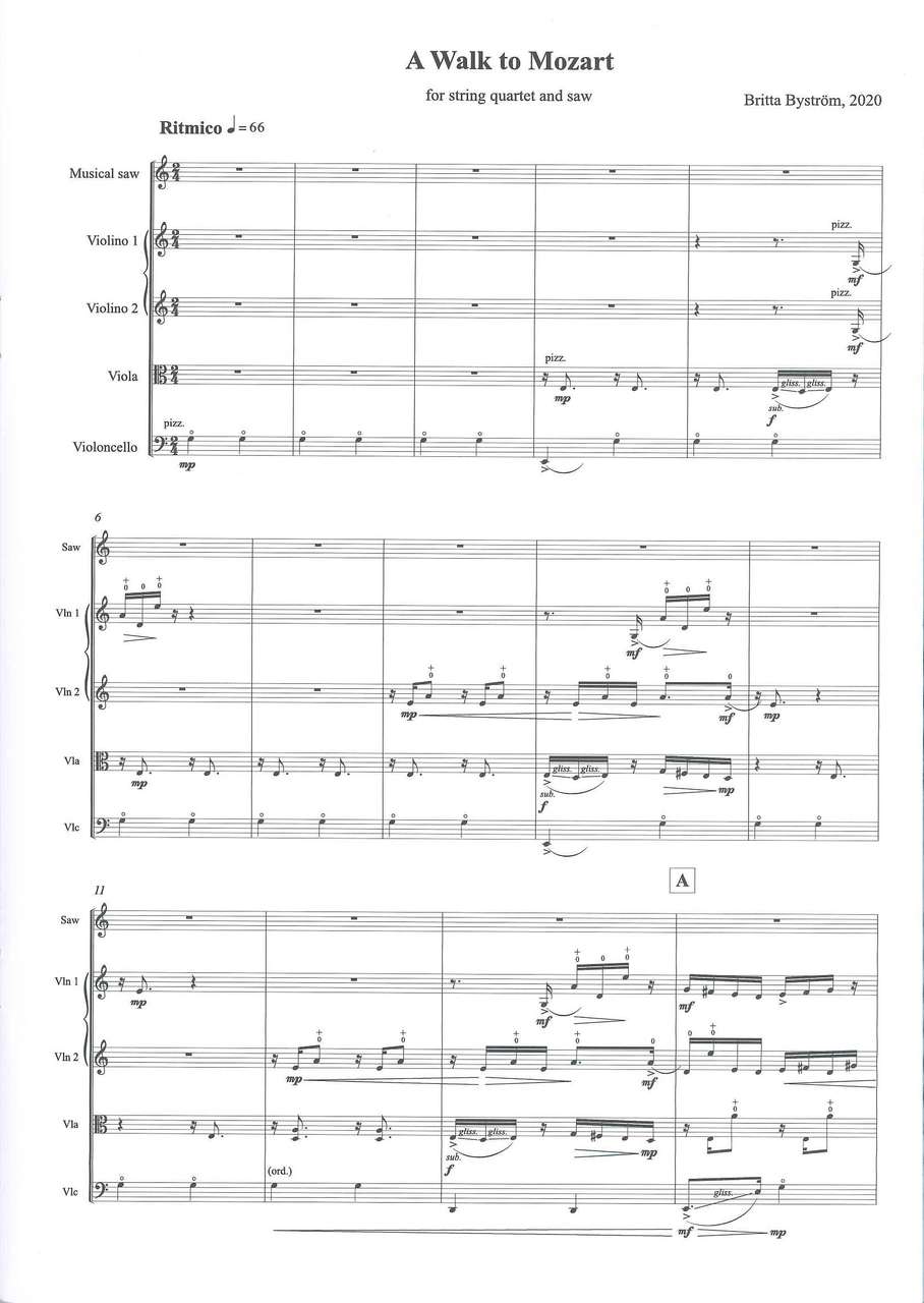 Bystrom, Walk to Mozart (Score) (W.Hansen)