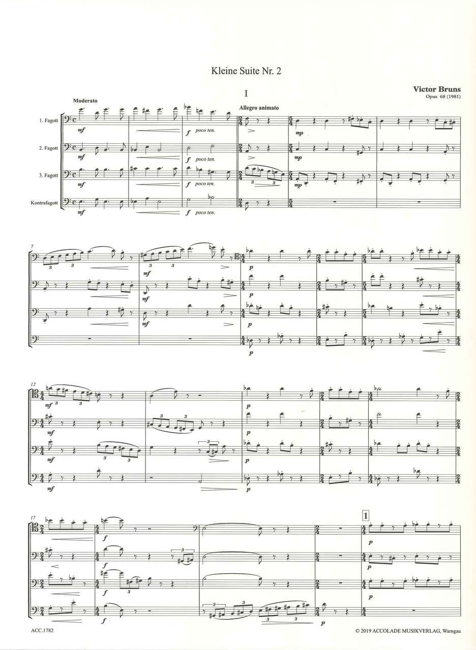 Bruns, Kleine Suite Nr. 2 op. 68 (3Bn,DB (Accolade)