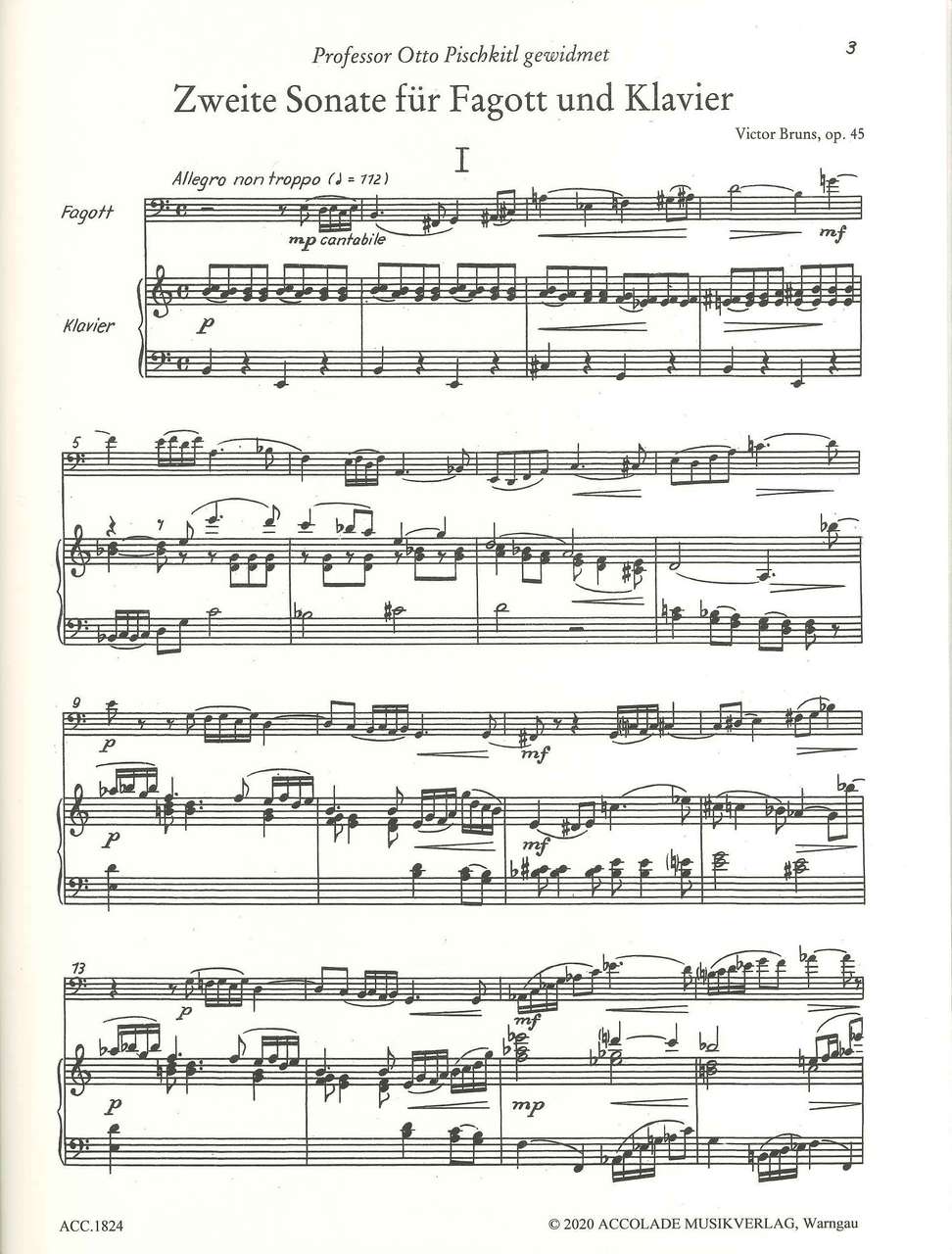 Bruns, Sonata No. 2, op. 45 (Accolade)