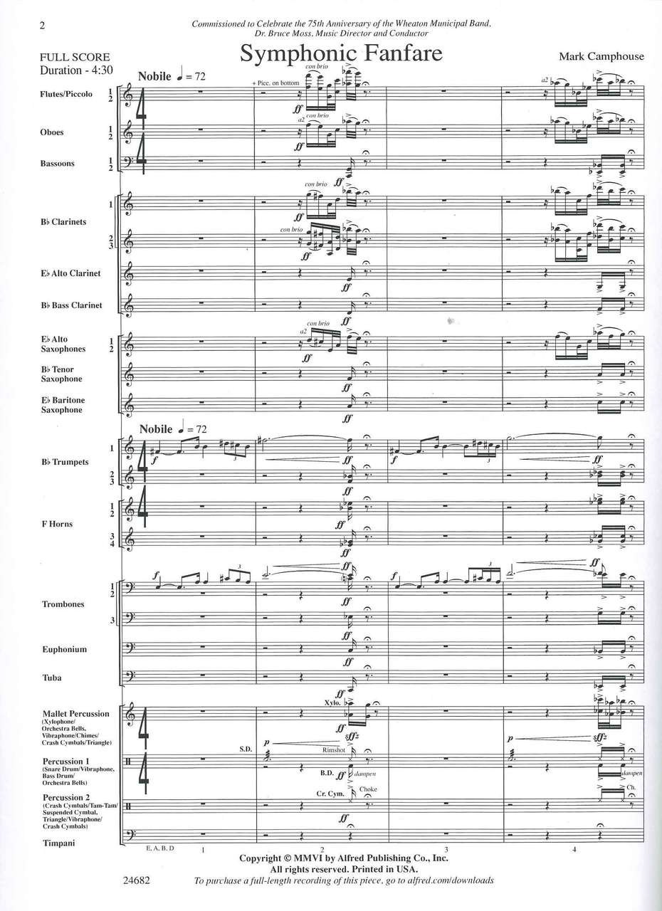 Camphouse, Symphonic Fanfare (Alfred)