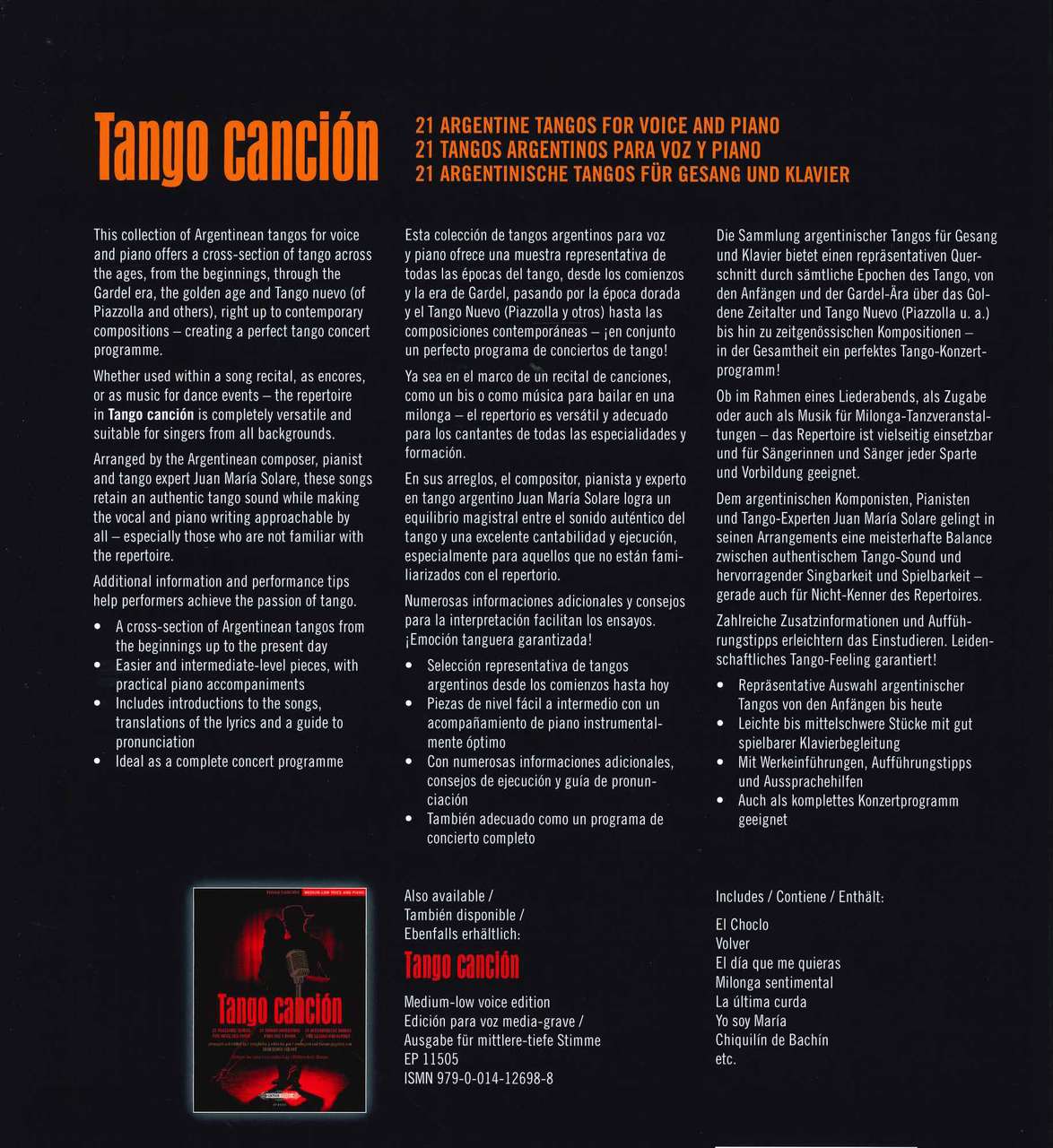Tango cancion (High) [Sp] (Peters)