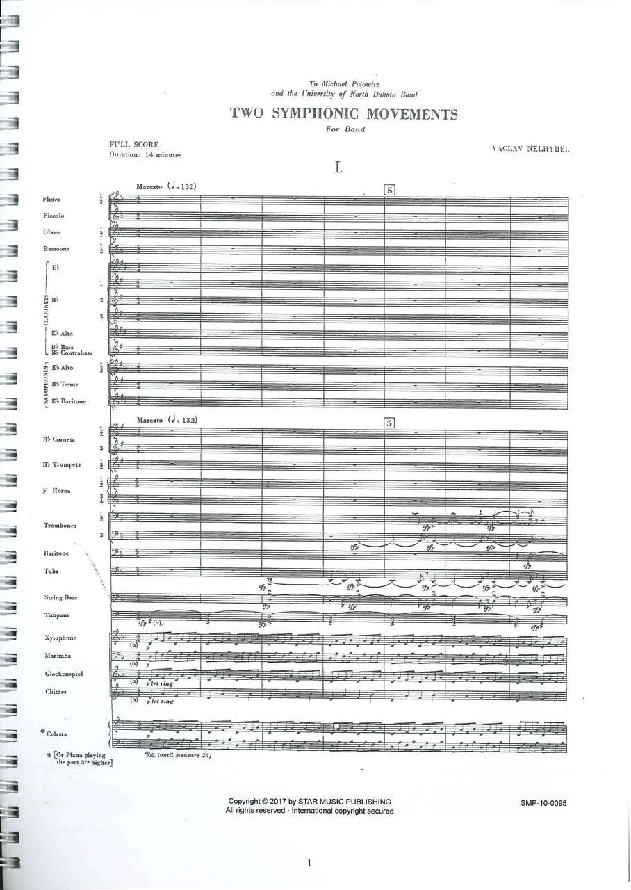 Nelhybel, Two Symphonic Movements (Star Music Pub.)
