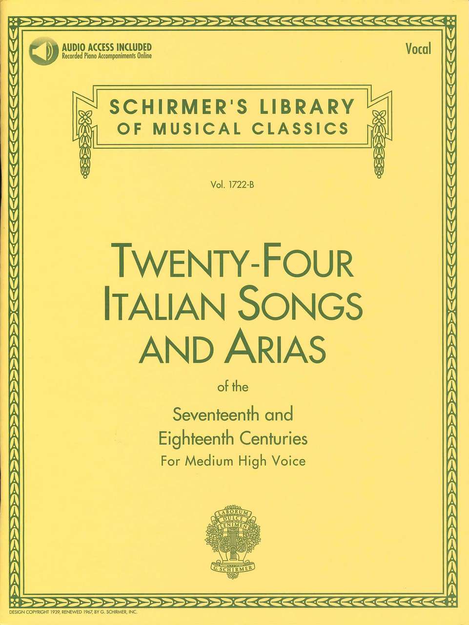 24 Italian Songs/Arias 17-18th (MedHigh) (G.Schirmer)