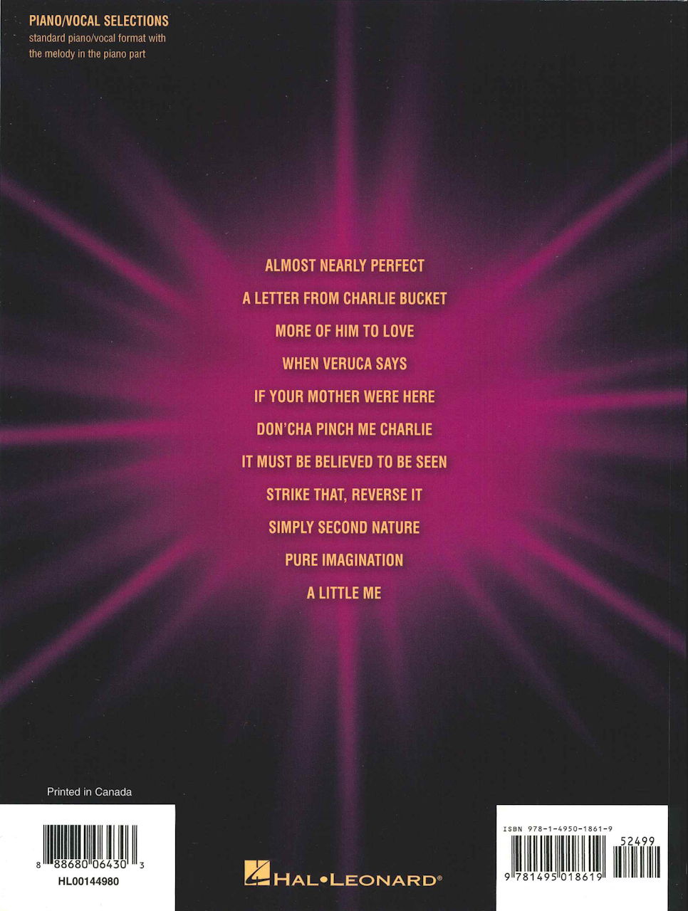 Charlie and the Chocolate Factory (Hal Leonard)