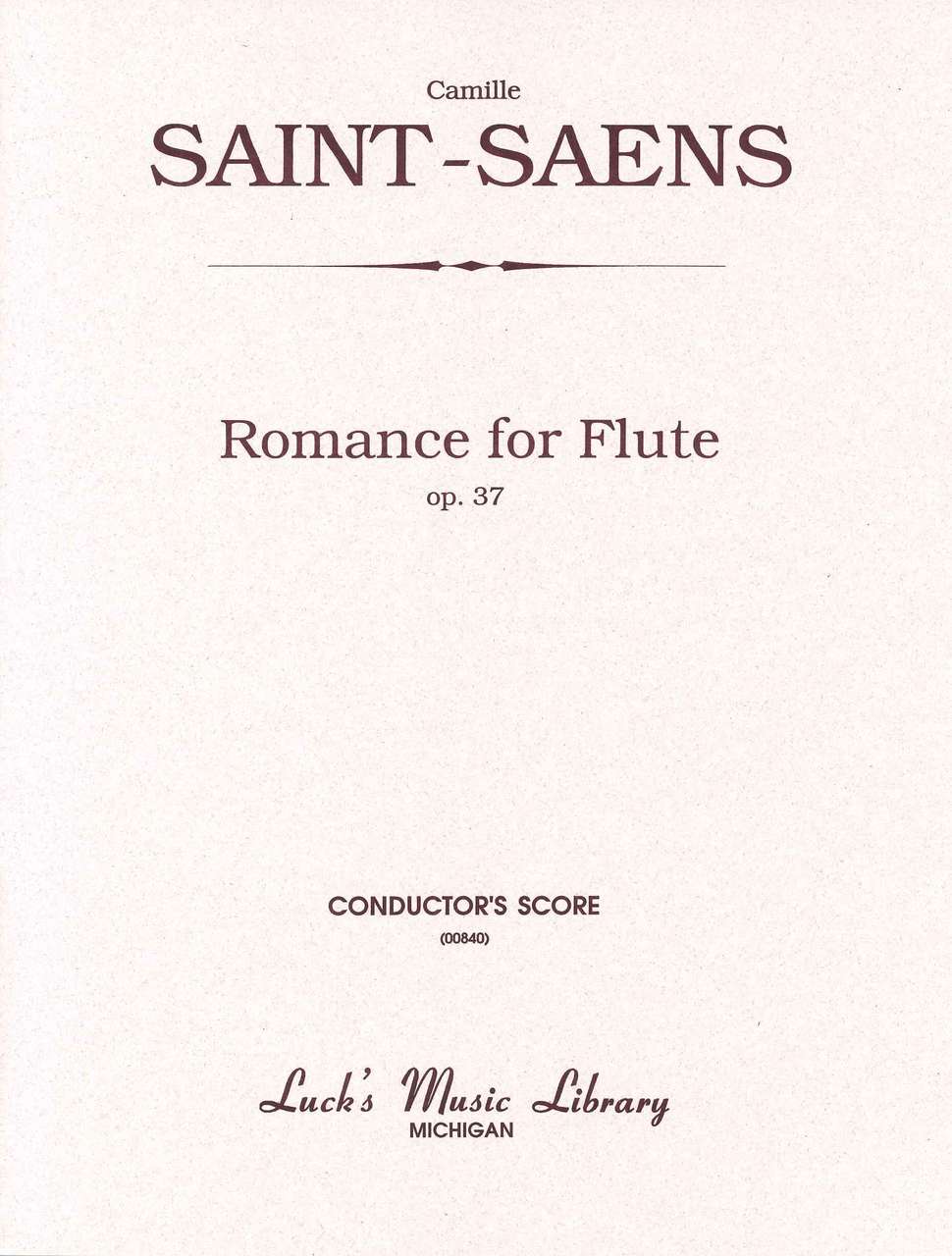 Saint-Saens, Romance op. 37: Full Score (Luck's Music)