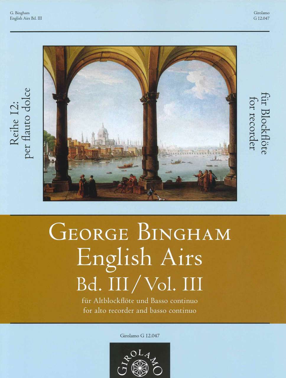 Bingham, English Airs 3 (ARec,Bc) (Girolamo Musikverlag)