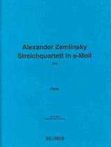 Zemlinsky, String Quartet in e (1893) (Ricordi)