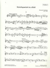 Zemlinsky, String Quartet in e (1893) (Ricordi)