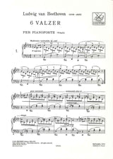 Beethoven, 6 Valzer Anh. 14, Hess 27-32 (Ricordi)