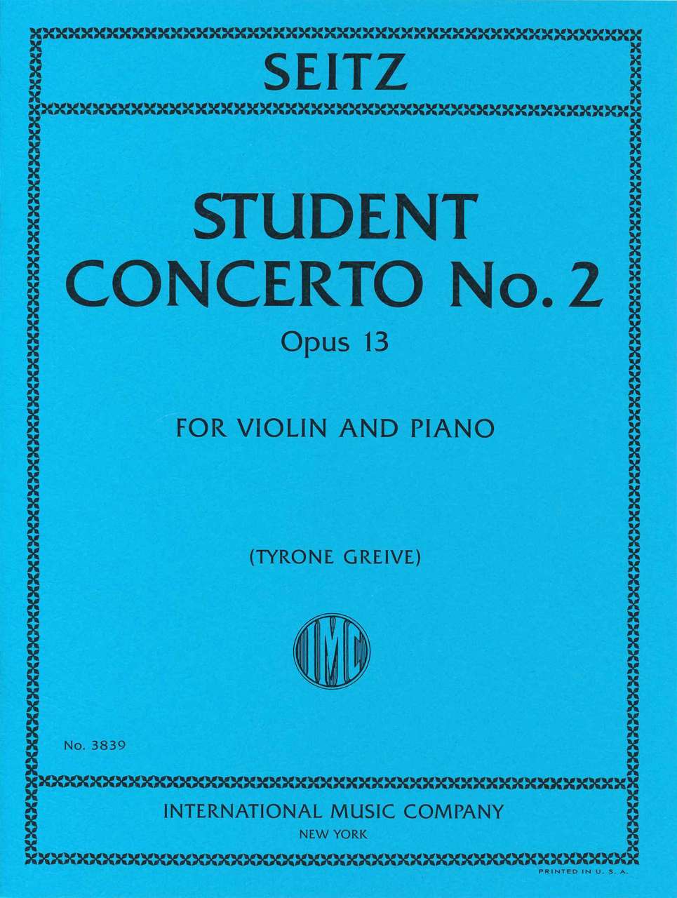 Seitz, Studen Concerto No. 2 op. 13 (IMC)