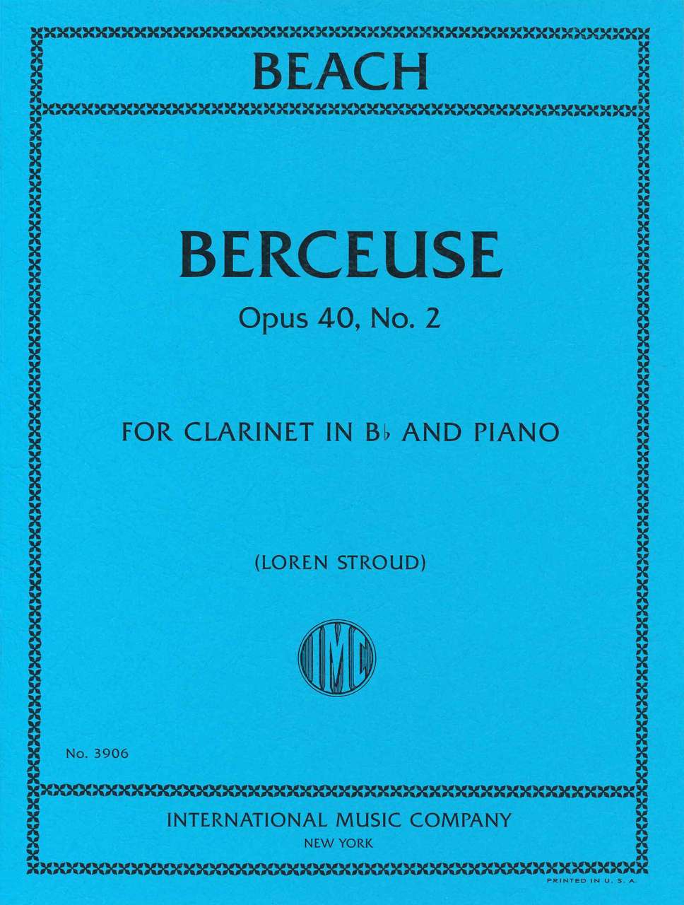 Beach, Berceuse op. 40/2 (IMC)