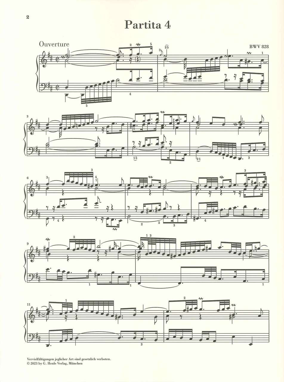 Bach, Partita 4 D-dur, BWV 828 (Henle)