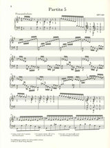Bach, Partita 5 BWV 829 (w.o. fing.) (Henle)
