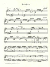Bach, Partita 6 BWV 830 (w.o. fing.) (Henle)