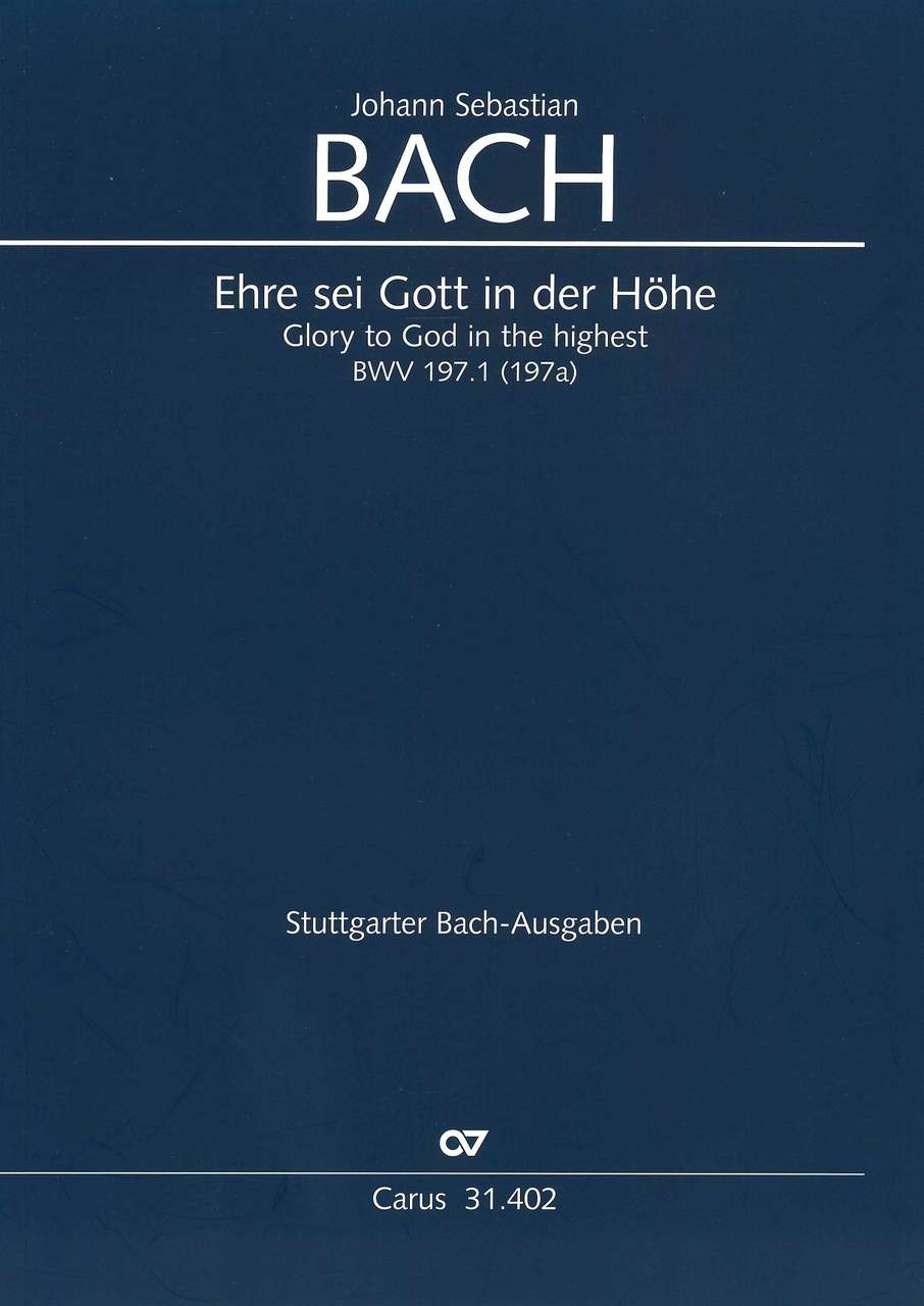 Bach, Kantate BWV 197.1(197a) Score (Carus)