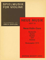 Neue Violin-Duos: Hindemith, Bartok (Schott)