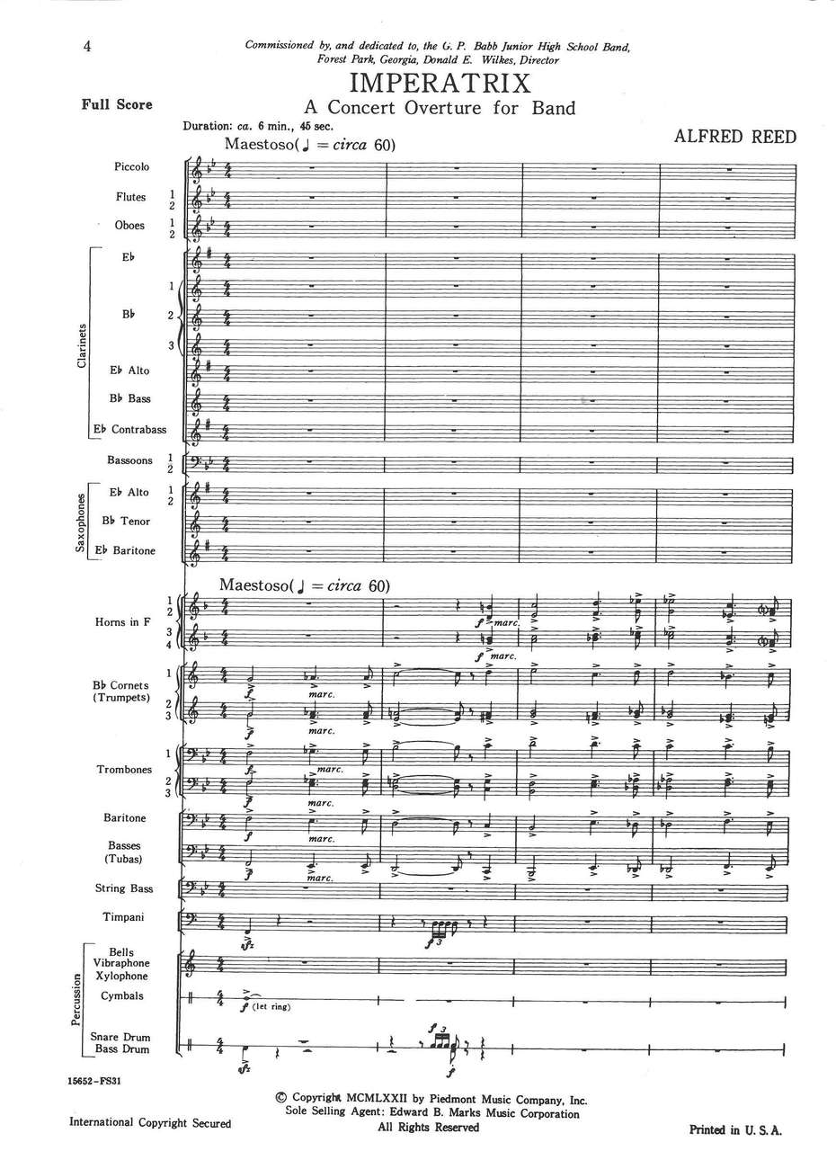 Reed, Imperatrix: A Concert Overture (Marks)